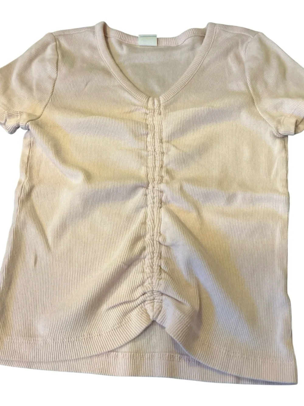 GAP Kids Short Sleeve Ruched Front Tops - Pink and Light blue size 12